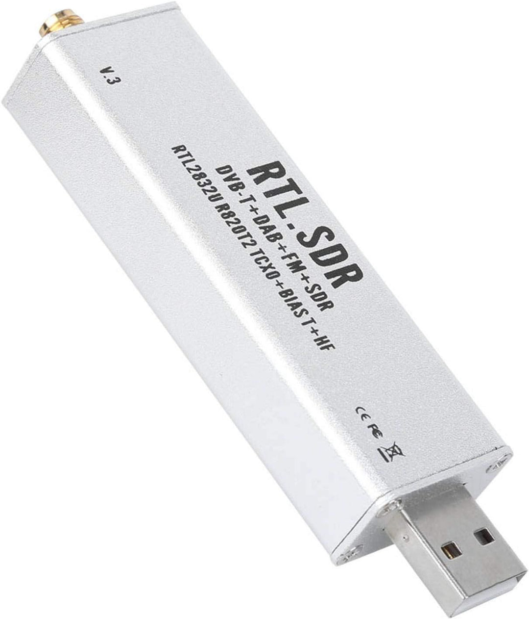 Elprico RTL SDR Stick, 0,1-MHz-1,7-GHz-Vollbandempfänger RTL SDR Funkkommunikationssystem-basiertes