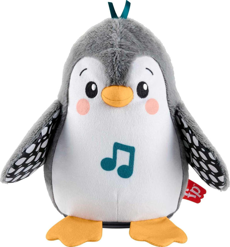 FISHER-PRICE Wackelnder Pinguin - Plüschspielzeug für Babys zum Spielen in Bauchlage mit Musik und w