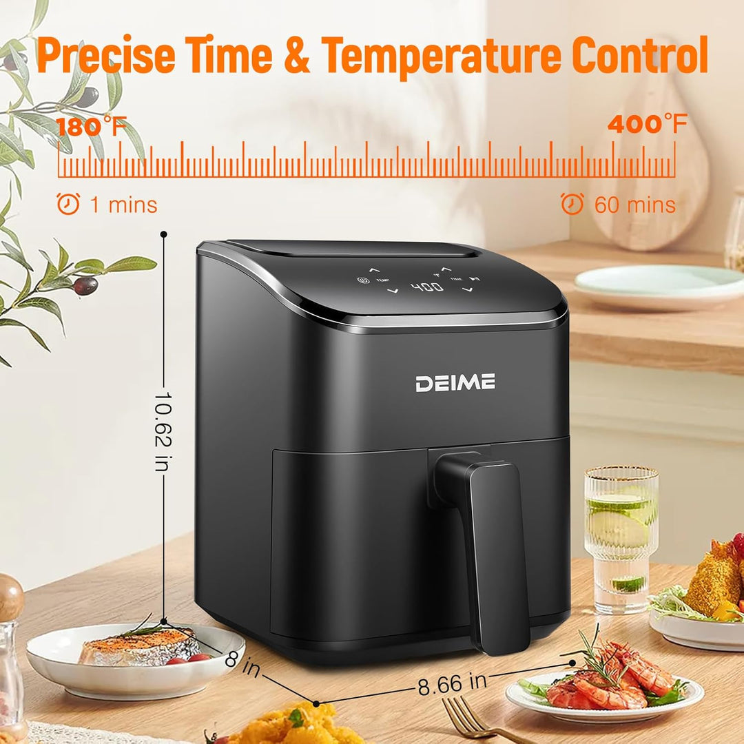 DEFINE Heissluftfritteuse 4-in-1 Kleiner Mini-Heissluftfritteuse, 2,2 Qt, Backen, Braten, Aufwärmen,