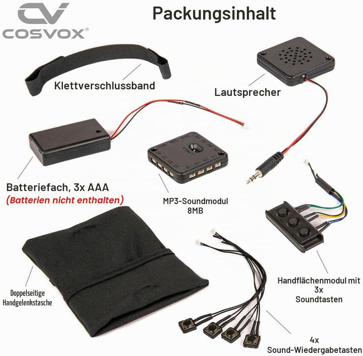 Cosplay Soundeffekte Handschuh Palm Modul. Kreieren Sie Ihren eigenen DIY-Klanghandschuh. 8 MB Speic