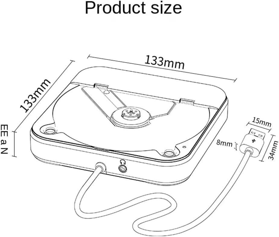 Externer Universal-CD-Player Fürs Auto - Tragbarer CD-Player mit AUX-Kabel, Wird in Den USB-Anschlus