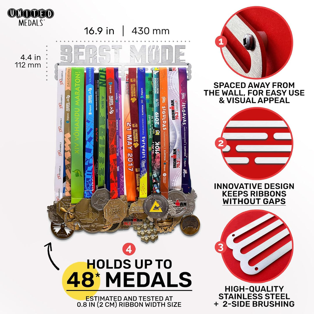 United Medals Beast Mode Medaillenhalter Stahl | Medaillen Aufhänger | Medal Hanger Holder Display R