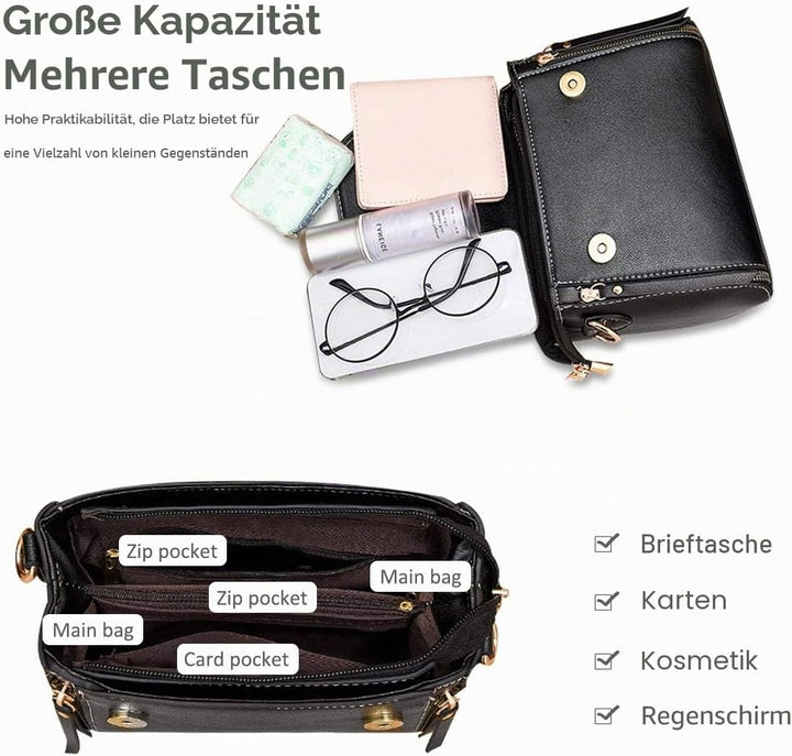 NICOLE &amp; DORIS Tasche Damen Klein Crossbody Tasche PU Leder Tasche Umhängetasche Trendy Handtasche m