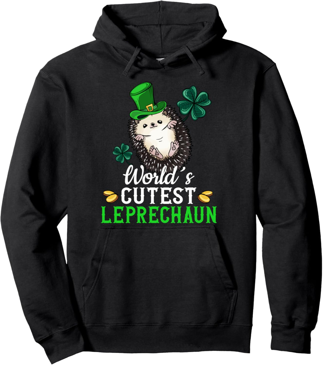 Irisch Weissbauchigel Igel St Patricks Day Kobold Leprechaun Pullover Hoodie
