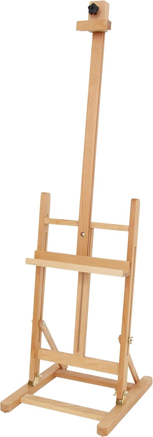 Paintersisters XXL Tischstaffelei T-70 aus Buche FSC® für Keilrahmen bis 70 cm, Sitzstaffelei, Malhö