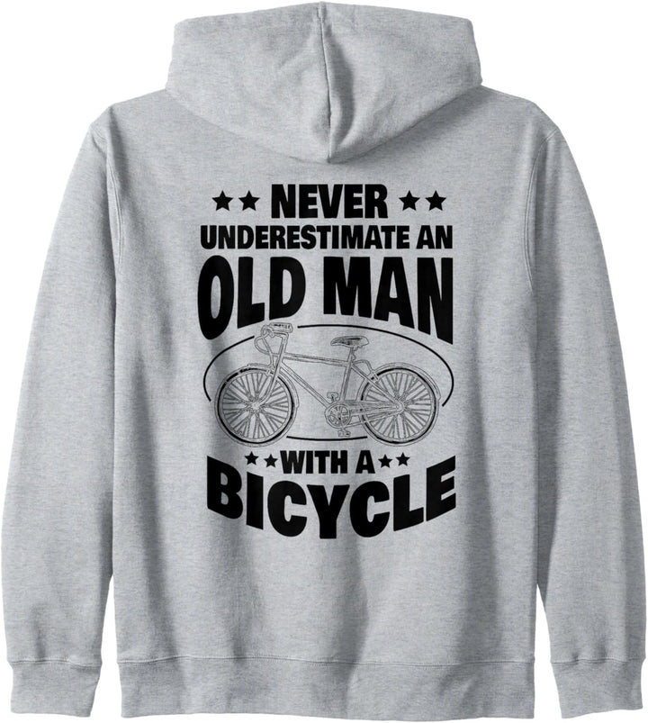 Never Underestimate an Old Man with a Bicycle Cycling Dad Kapuzenjacke