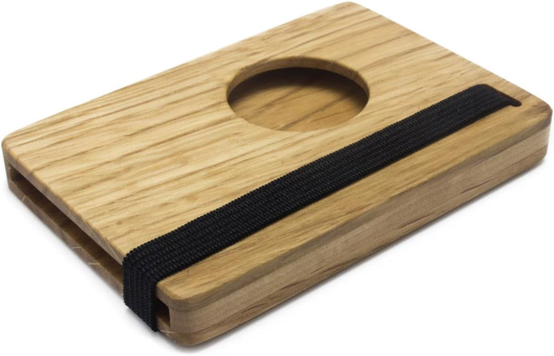 Visitenkartenetui aus Holz | Visitenkartenhülle mit Verschluss | Visitenkartenhalter (Eiche) Origina