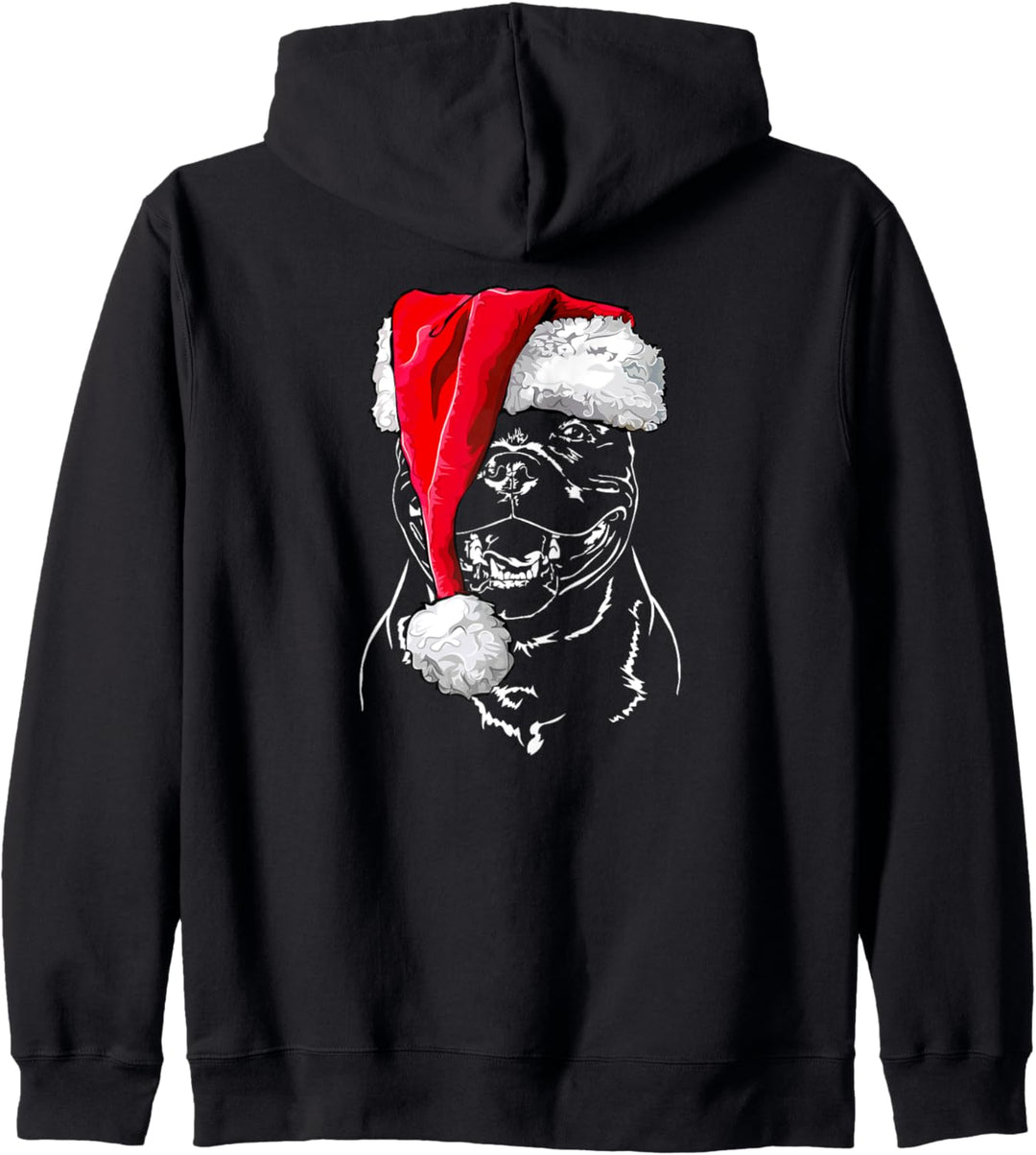 Lustiger Santa Staffordshire Bullterrier Weihnachtsmann Hund Kapuzenjacke