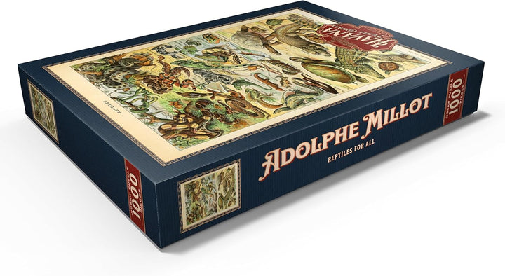 Reptilien für alle, Vintage Art Poster, Adolphe Millot - Premium 1000 Teile Puzzle - MyPuzzle Sonder