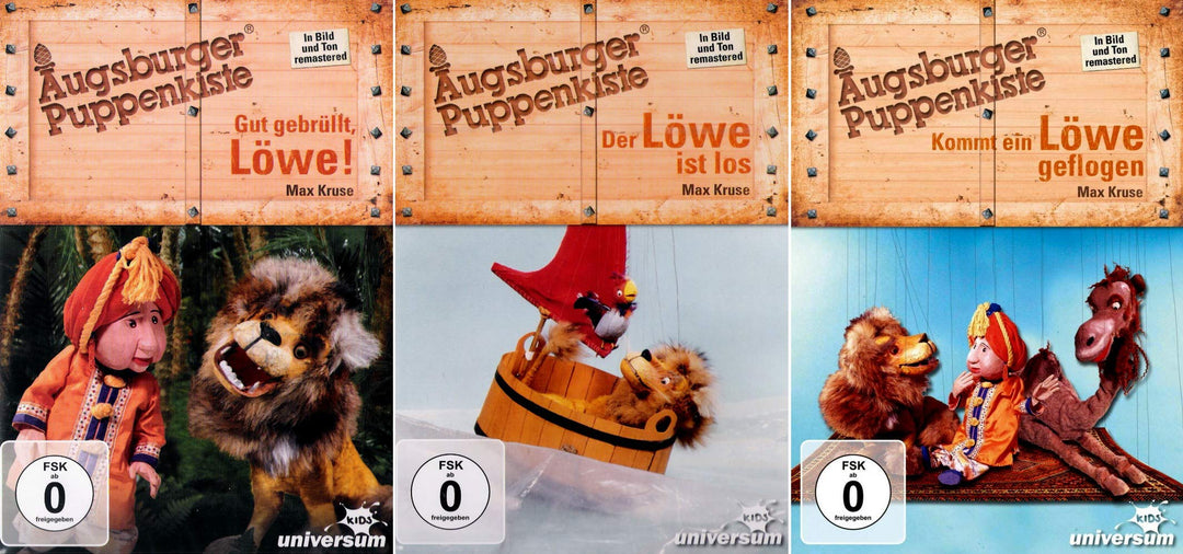 Der Löwe ist los + Kommt ein Löwe geflogen + Gut gebrüllt, Löwe! - Augsburger Puppenkiste - Löwentri