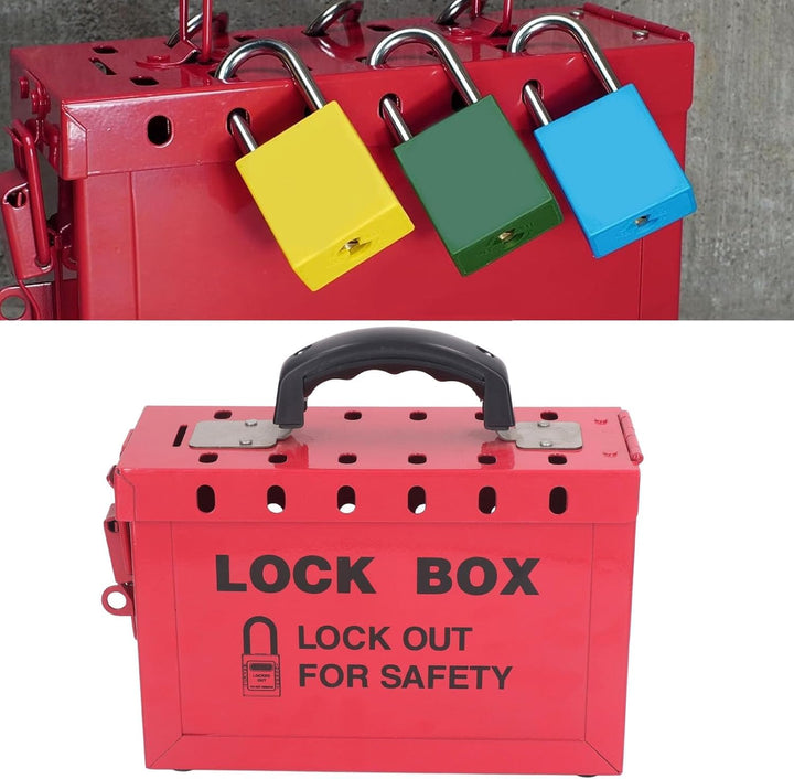 Ejoyous Lockout Tagout Box, Gruppenschloss-Box mit 12 Steckplätzen Sicherheitsgruppen-Schliessbox Vo