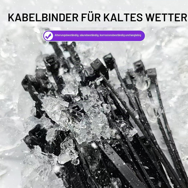 1000 Stück Kabelbinder schwarz Set 350/300/250/200/150/100mm (100/100/100/200/200/300 Stück),WLEAD S