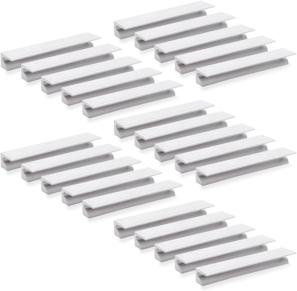 Emuca 9162962 Griffe für Möbelstück, CC 64mm, Aluminium, Matt eloxiert, 25 Stück