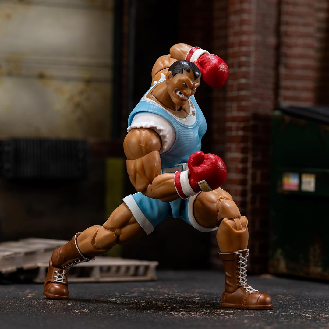 Jada Street Fighter 9335741314R00 Balrog-Figur, 17 cm, beweglich, mit austauschbarem Zubehör, Sammel