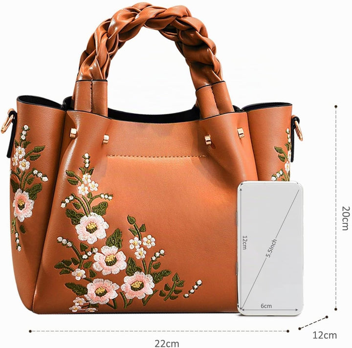 NICOLE & DORIS Elegant Handtasche Damen Shopper Tote PU-Leder Henkeltasche Frauen Schultertasche Bes