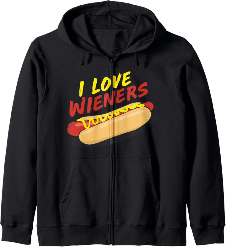 I Love Wieners - Funny BBQ Hotdog Kapuzenjacke