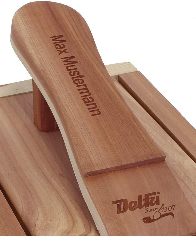 DELFA Schuhpflege Kiste aus Zedernholz - Individuell mit Gravur - Echtholz Box mit Bama Pflegemittel