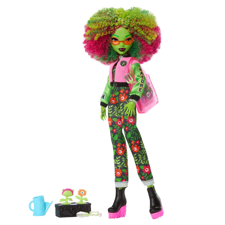 Monster High Fearbook Venus McFlytrap-Puppe und Zubehör zum Thema Unter-der-Erde-Club, einschliessli