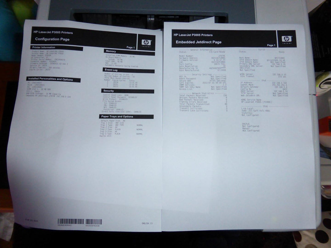 HP Laserjet Drucker Laserjet P3005DN