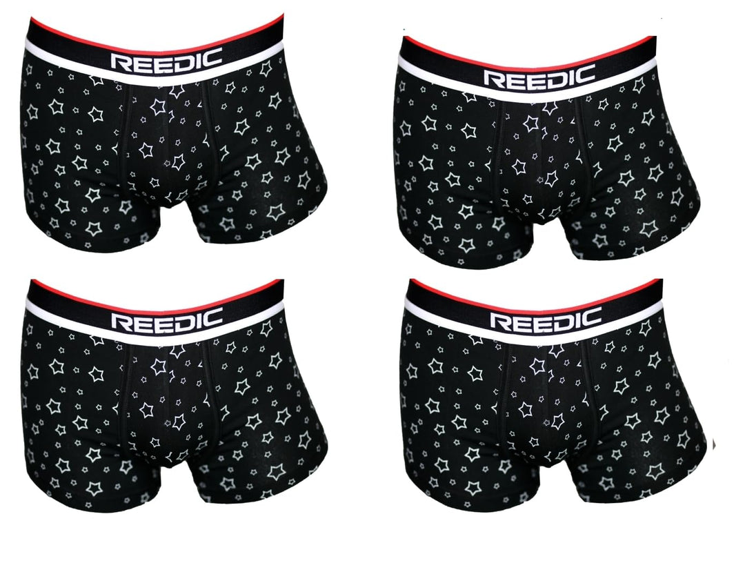 Herren Boxershorts Baumwolle mit Sternen-Motiv im 4er Pack XL Je 4x Surprise Color Mix, XL Je 4x Sur