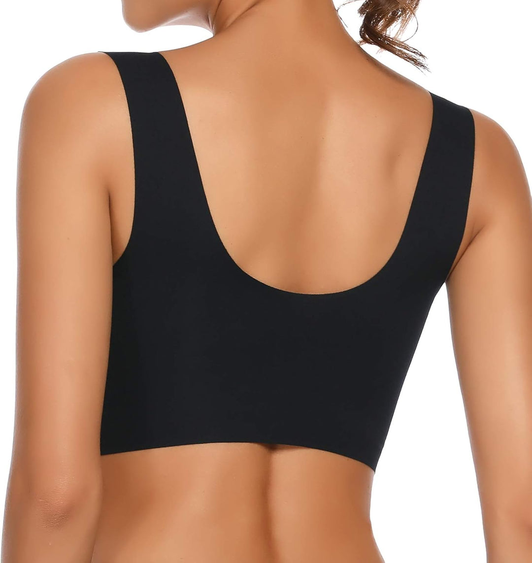 WOWENY BH Damen Ohne Bügel Schlaf Bustier Tops Spitze Bralette Bügelloser Klassischer T Shirt BH Sch