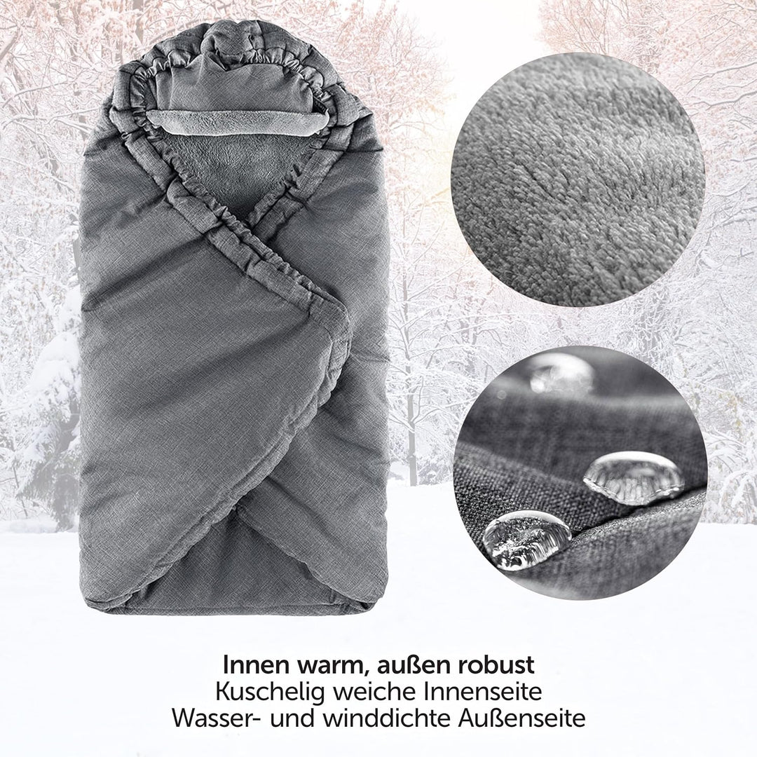 Zamboo Einschlagdecke für Babyschale und Kinderwagen - praktische Alternative zum Baby Winter-Fusssa