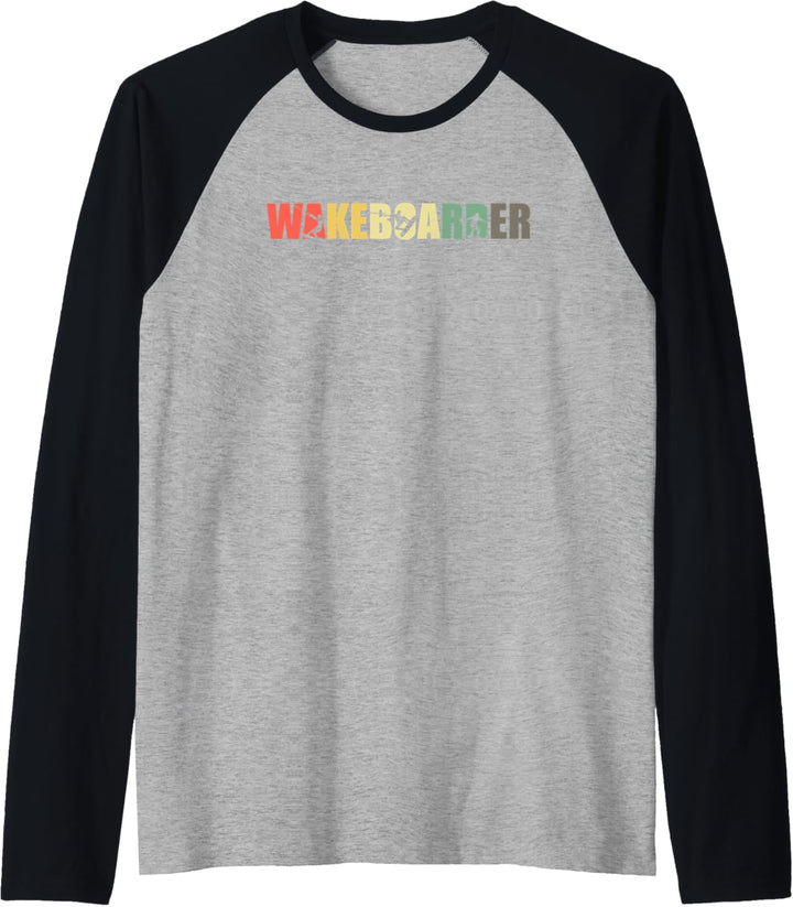 Retro Wakeboarding Wakeboarden - Vintage Wakeboarder Raglan