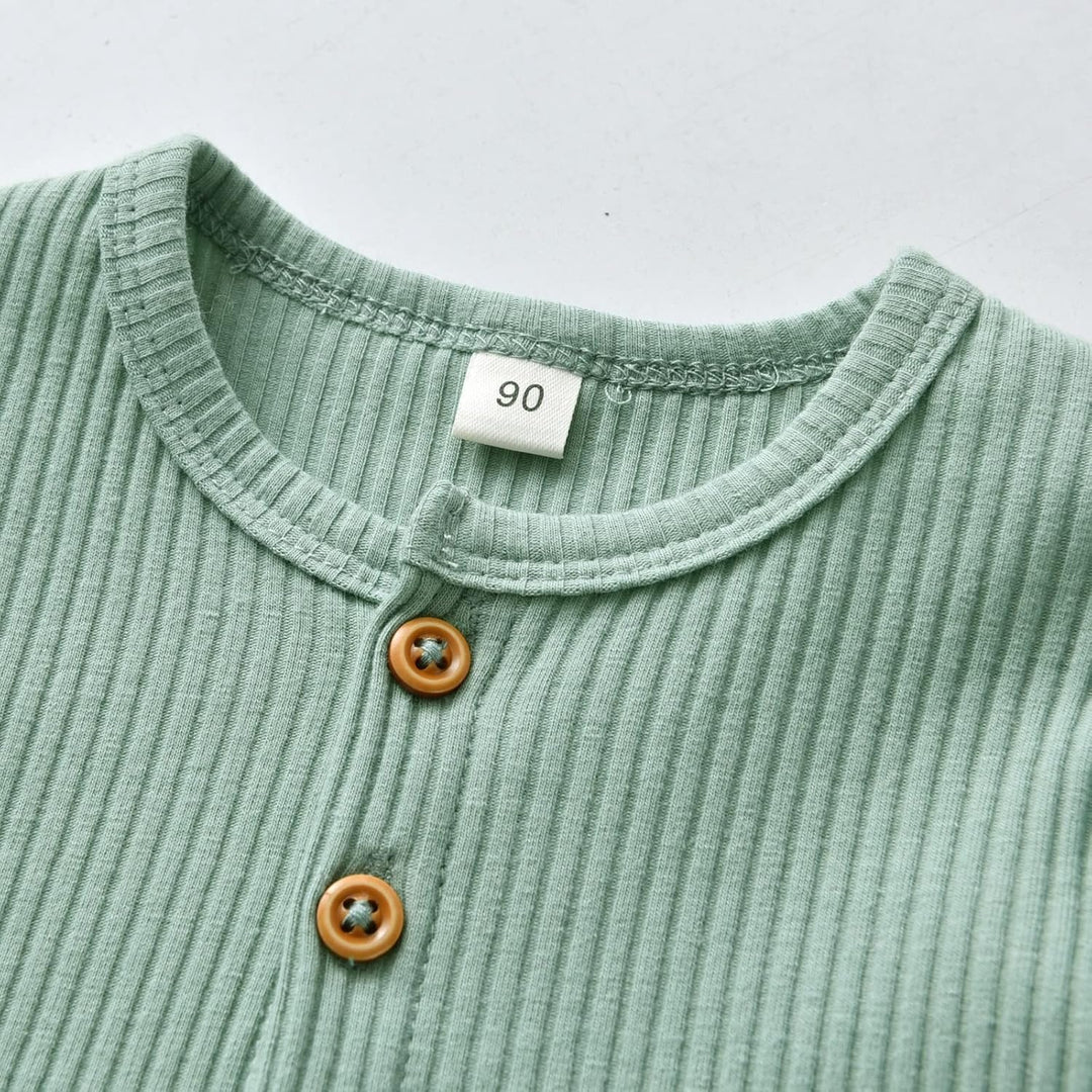 Derouetkia Baby Mädchen Kleidung Kleinkind Mädchen Rüschen Tops Langarm Hose mit Stirnband Outfit Se