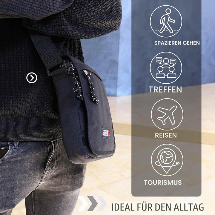 CORONEL TAPIOCCA Umhängetasche Messenger Bag Herren Schultertasche Handtasche Umhängetasche Herren S