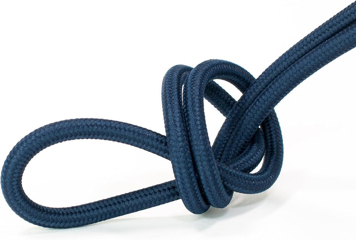 Textilkabel für Lampe, Stoffkabel 3-adrig (3x0,75mm²), Navy-Blau (Dunkelblau) - 10 Meter 10 Meter Ma