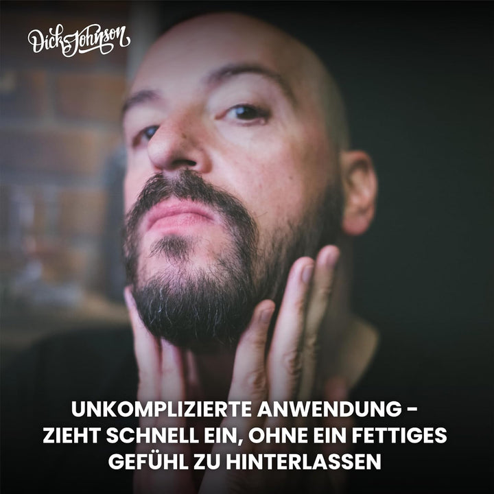 Dick Johnson Beard Oil True Whiskey | Bartöl für Männer | Bart Weichmacher mit Johannisbeersamenöl,