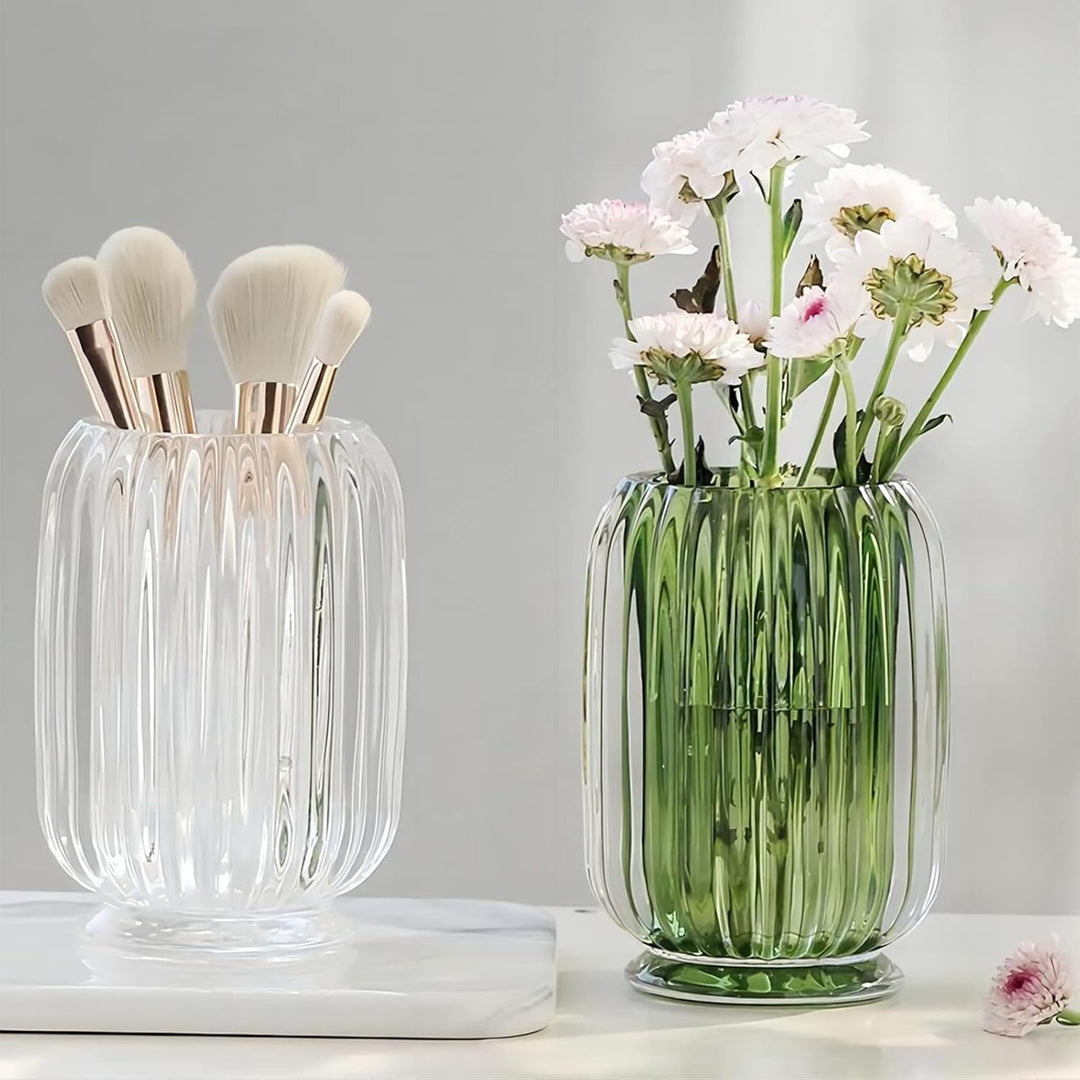 DASITON Make up Pinsel Aufbewahrung,Pinselhalter Kosmetik Aufbewahrung aus Glas,Kristall Pinselhalte