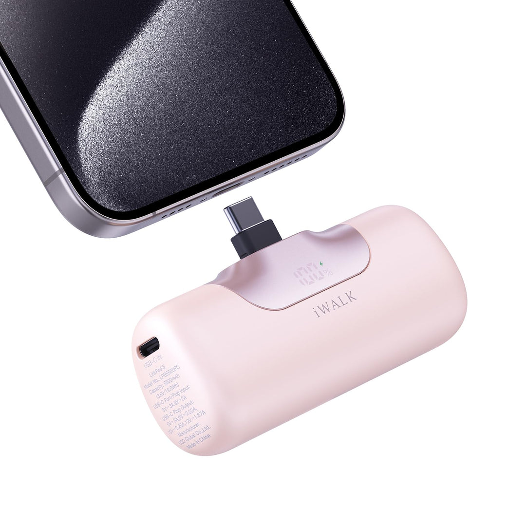 iWALK Powerbank 5500mAh Mini USB C Power Bank 22.5W Fast Charging Powerbank Klein Leicht Kompakte Ex