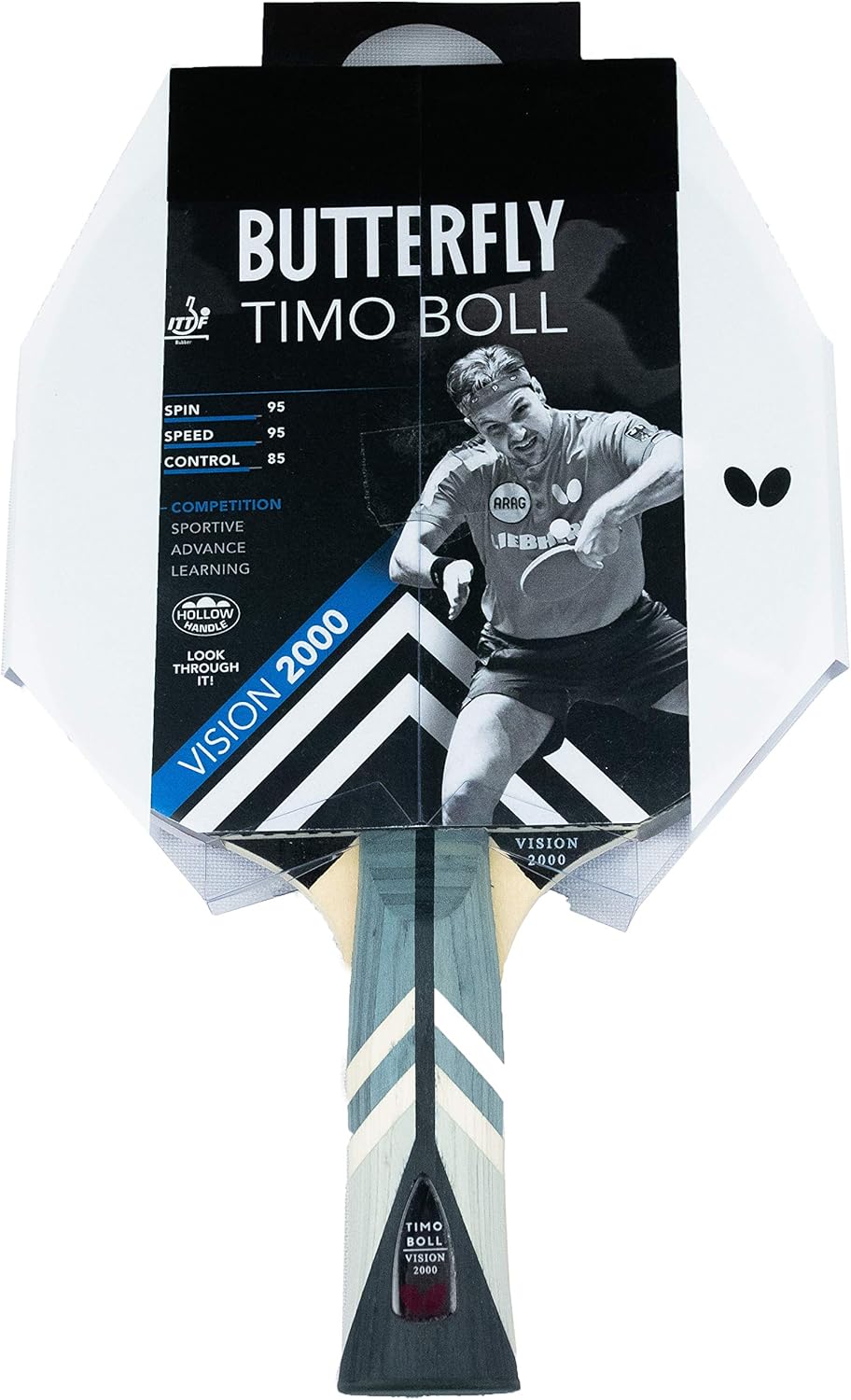 Butterfly® Timo Boll Vision 2000 Tischtennisschläger | Tischtennis Racket Bat TT Profi Wettkampfschl
