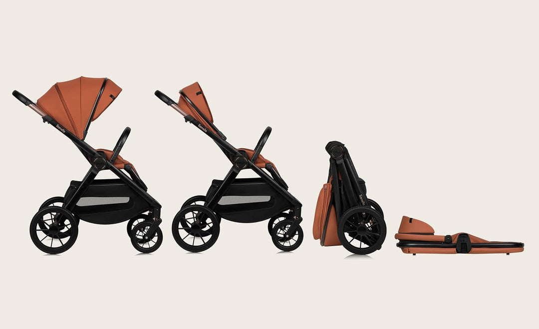 Lionelo Layla Kinderwagen 2 in 1 Kombikinderwagen (0-4 Jahre, bis 22 Kg), Babywanne und Sportsitz, W