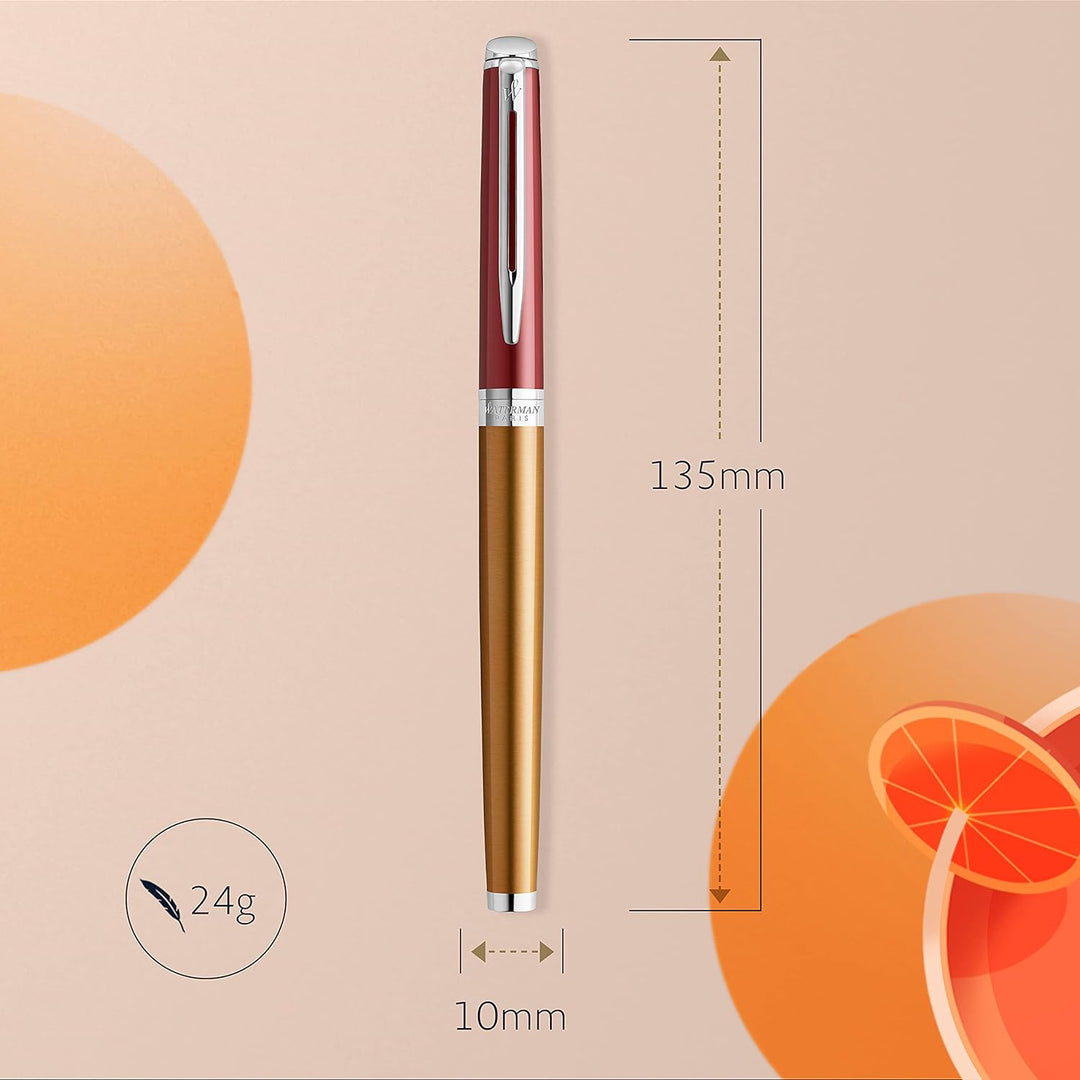 Waterman Hemisphere Füller | Promenade Vermillon | Füllfederhalter Feine Spitze | Geschenkbox | Fren