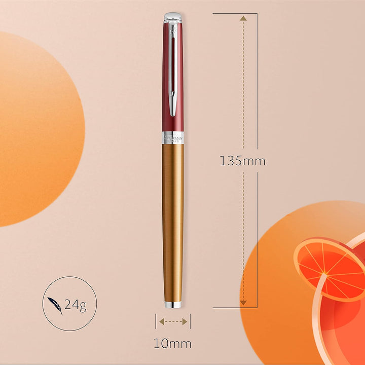 Waterman Hemisphere Füller | Promenade Vermillon | Füllfederhalter Feine Spitze | Geschenkbox | Fren