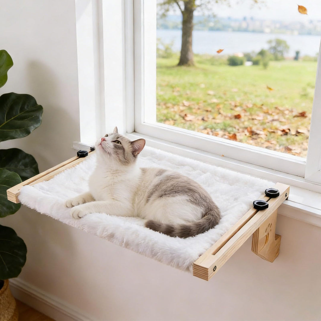 Heizungsliege Hängende Katzenhängematte, Holz Hängematte Katze Heizung, Katzenbett Hängen, Fensterba