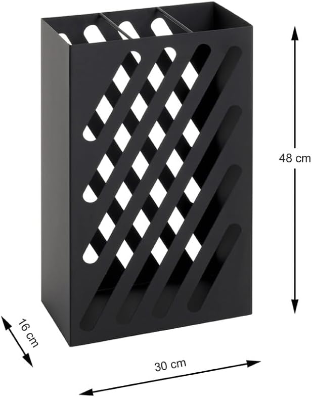 HAKU Möbel Schirmständer, Metall, schwarz, B 30 x T 16 x H 48 cm T 16 x B 30 x H 48 cm Schwarz, T 16