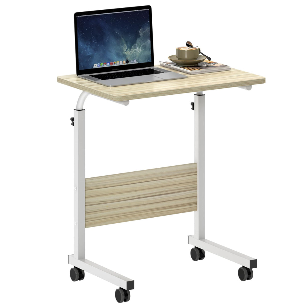 SogesHome Laptoptisch Beistelltisch PC Tisch Notebook Sofatisch Laptopständer mit Rollen,60 x 40 cm,