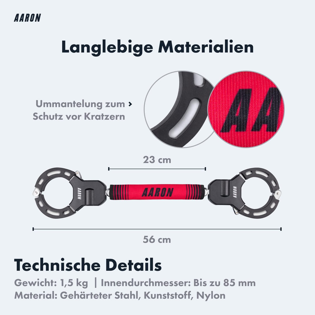 AARON Handschellenschloss für E-Scooter - Hochsicherheits-Design - Flexibles Fahrradschloss mit Stah