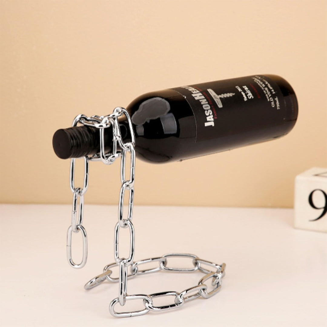 Kettenweinregal, Floating Wine Rack, Hängender Kette Weinhalter, Magischer Weinflaschenhalter, Schwe