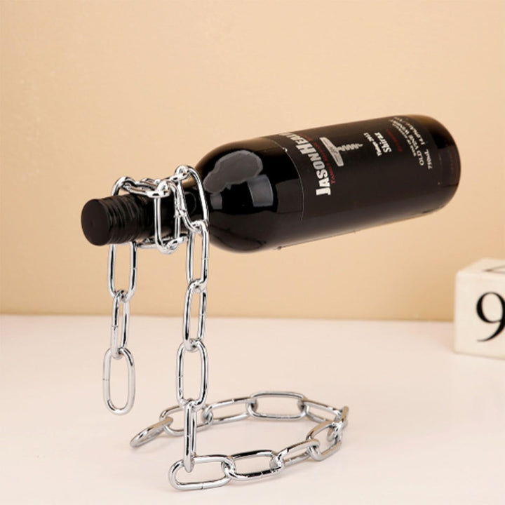 Kettenweinregal, Floating Wine Rack, Hängender Kette Weinhalter, Magischer Weinflaschenhalter, Schwe