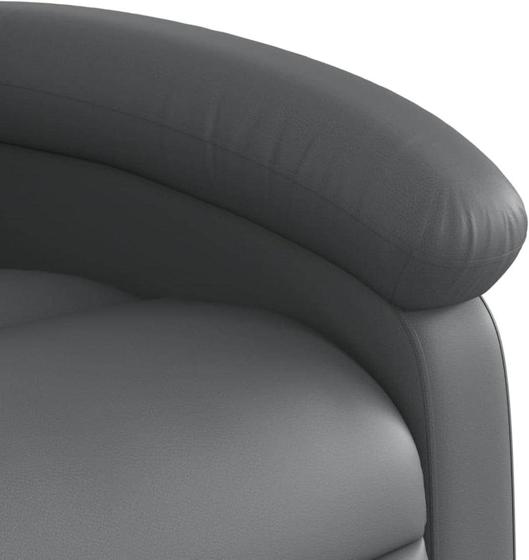Homgoday Komfortables Liegesofa mit Kunstlederbezug Grau - 71x86,5x99,5 cm - Wohnzimmer oder Büro Mo