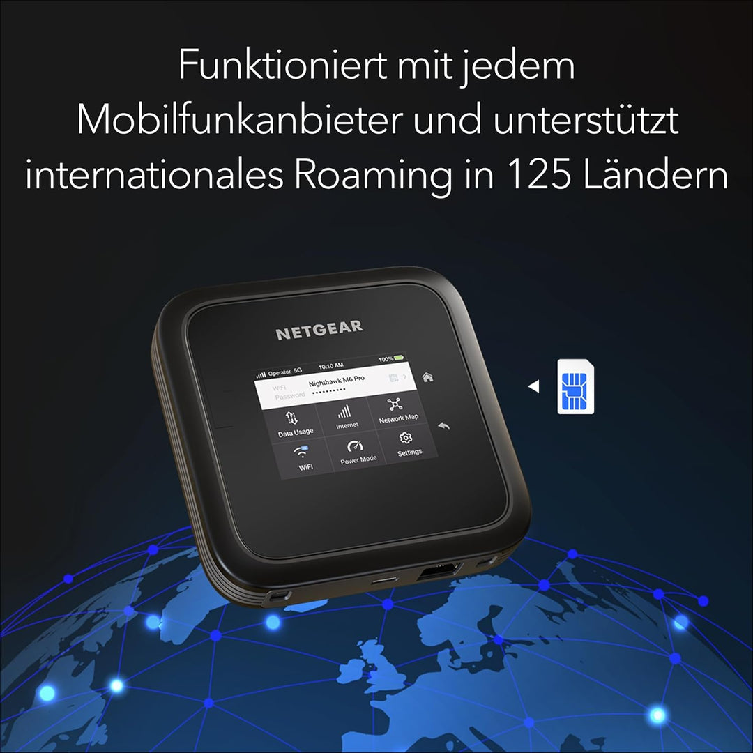 NETGEAR Nighthawk M6 Pro (MR6450) | 5G Router Sim-Karte WiFi 6E | LTE | Modem | Mobiler Hotspot| Ult