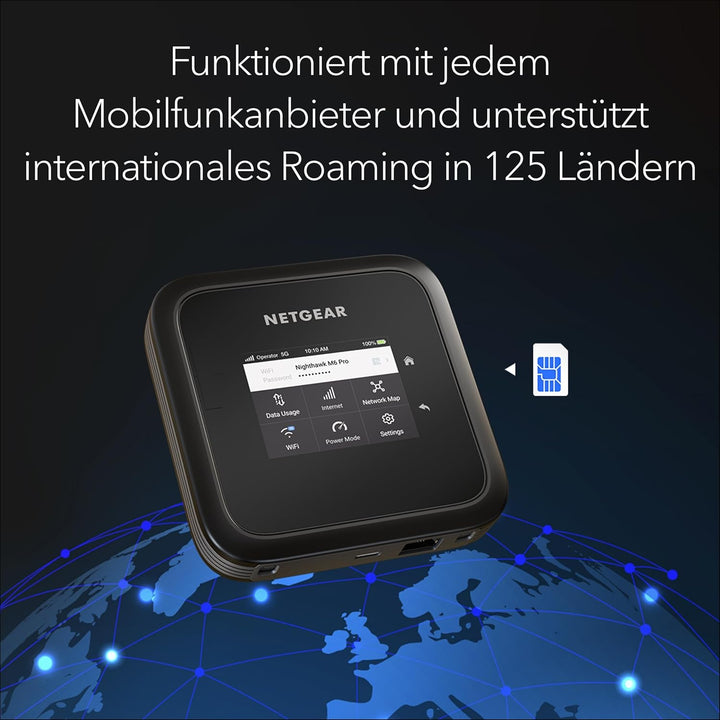 NETGEAR Nighthawk M6 Pro (MR6450) | 5G Router Sim-Karte WiFi 6E | LTE | Modem | Mobiler Hotspot| Ult