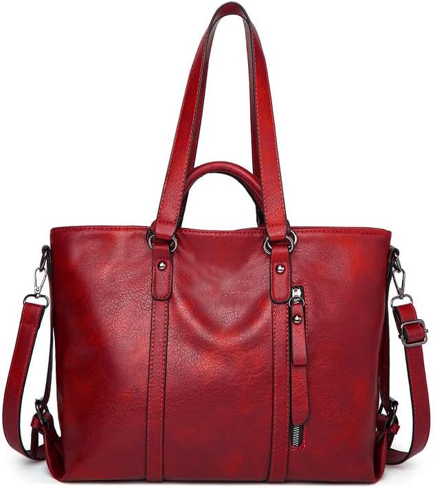Coolives Damentasche Damen Henkeltasche mit Schultergurt aus PU-Leder Vintage Handtasche Retro Tasch
