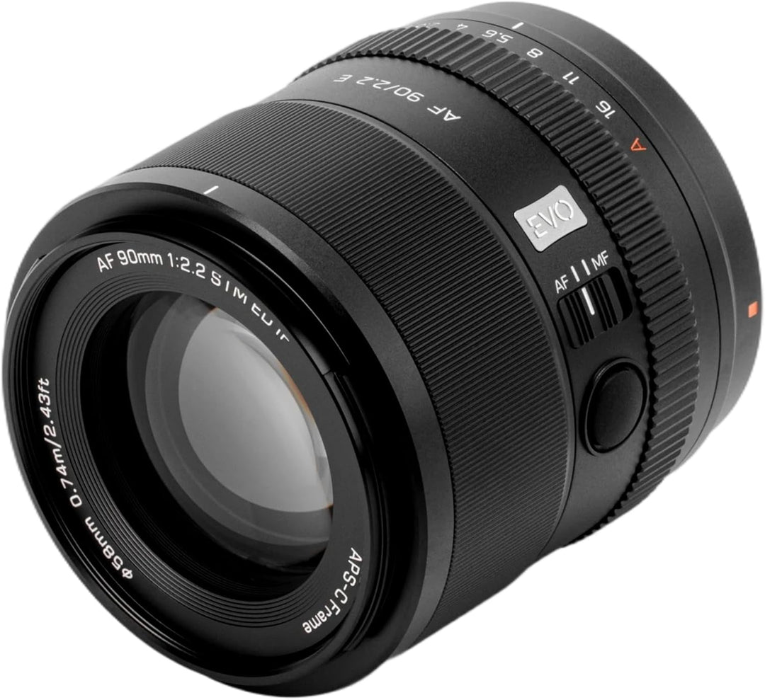 VILTROX 90mm F2.2 E EVO Objektiv, AF 90mm f2.2 für Sony E Mount, Autofokus APS-C Objektiv für Sony E