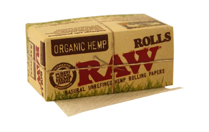 RAW Organic Rolls Slim 5 Meter Länge Ungebleichte Hanfblättchen 12x Rolls
