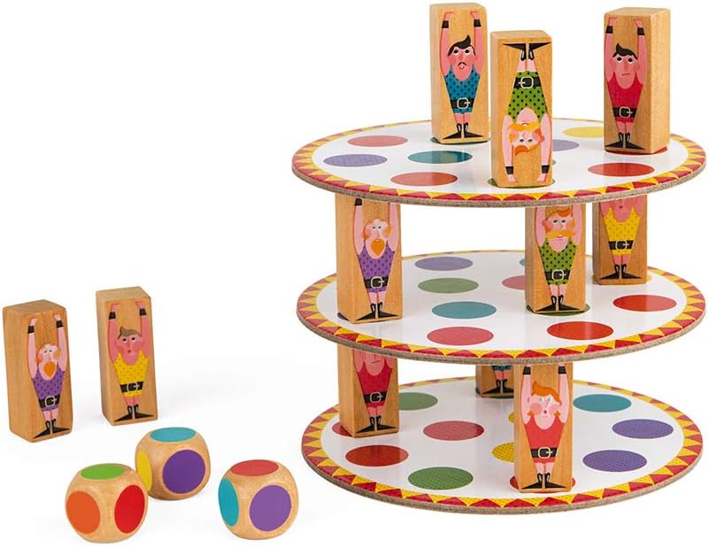 Janod - Acrobat' Geschicklichkeits- und Strategiespiel, Kinderbrettspiel, Konzentration und feinmoto